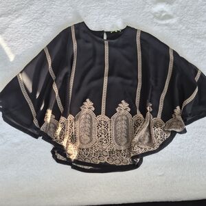 Elegant Black and Cream Women's Blouse